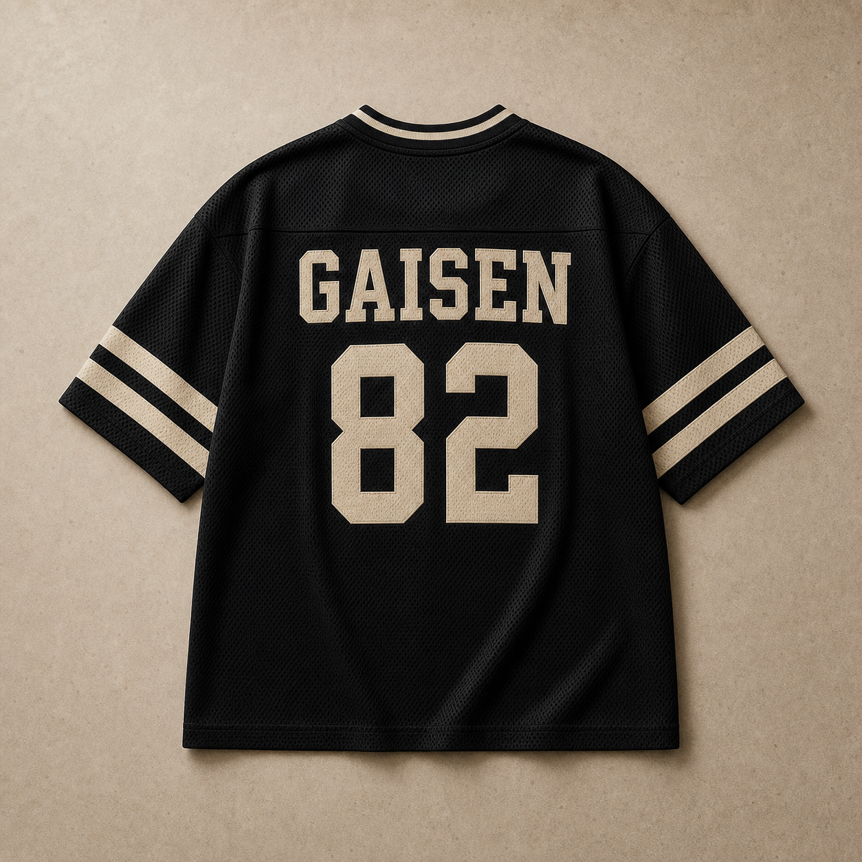 Back view of the Gaisen Football Jersey Noir