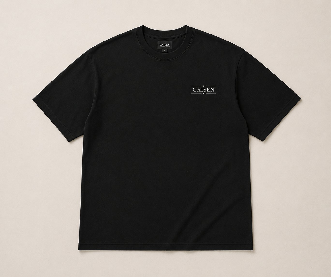 Gaisen Black Tee Front
